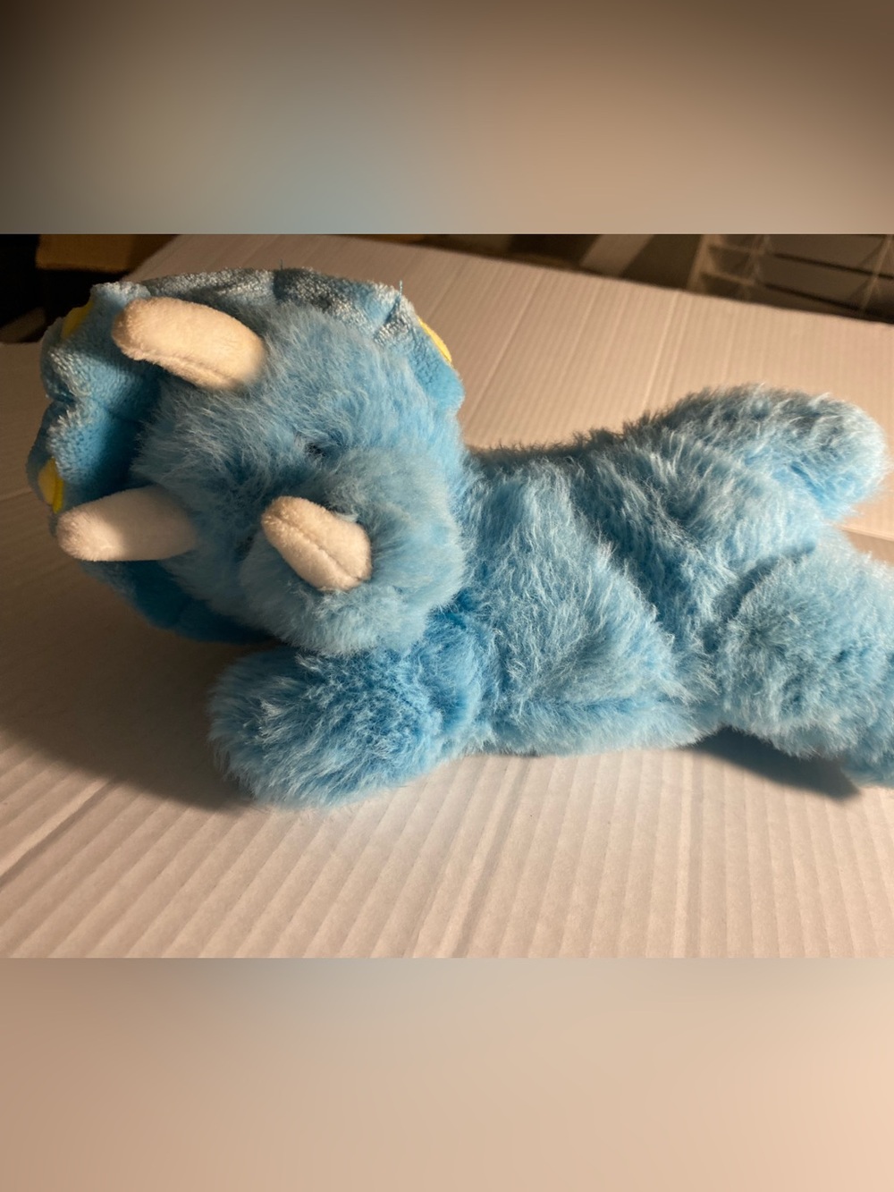 Blue Triceratops Plush Stuffed Animal - Soft Kids Toy